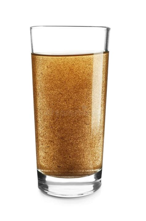 Glass Of Dirty Water On White Background Stock Image Image Of Object