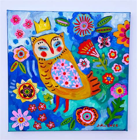 Owl Folk Art