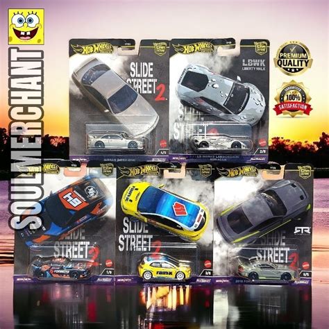 Jual Hot Wheels Premium Slide Street 2 Set 5 Toyota GR Corolla LBWK Lamborghini Nissan Z 240SX
