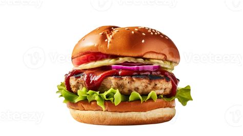 Fresh Tasty Burger Isolated On White Background 27143594 PNG