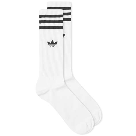 Adidas Solid Crew Sock White End Jp