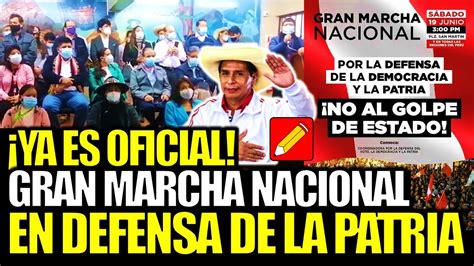 Convocan Gran Marcha Nacional En Defensa De La Democracia No Al Golpe