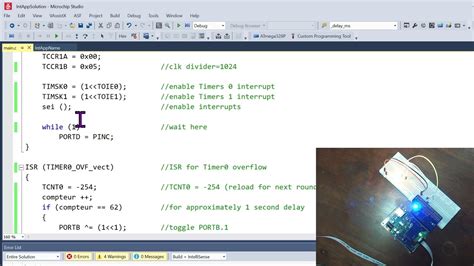 Arduino Timer 0 Et Timer 1 Interruptions En Overflow Langage C