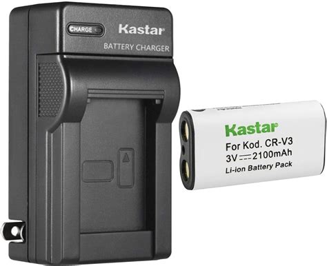 Kastar 1 Pack Cr V3 Battery And Ac Wall Charger Replacement For Kodak Dx6340 Dx6440