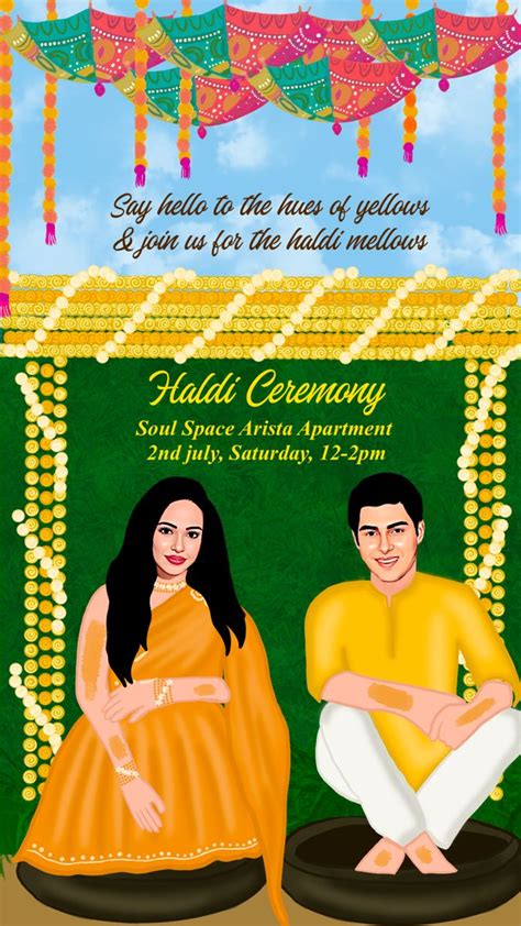 Haldi Invite Digital Wedding Invitations Design Indian Wedding