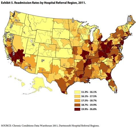 Chart Of The Day Geographic Variation In Medicare Hospital Readmission