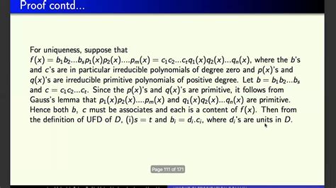 Unique Factorization Domain 2 Youtube