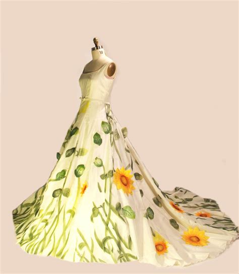 Unique Wedding Dresses Non White Bridal Gown Sunflowers