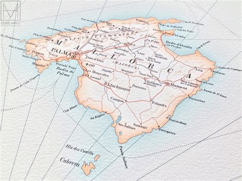 Map of the Balearic Islands, Spain :: Behance