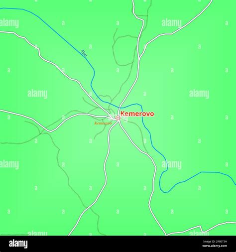 Map of Kemerovo City in Russia Stock Photo - Alamy
