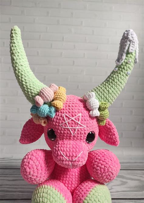 Baphomet Crochet Baphomet Pentagram Satan Etsy