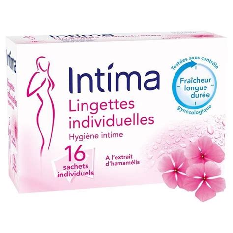 LOT DE 2 INTIMA Lingettes Intimes En Sachets Individuelles 16