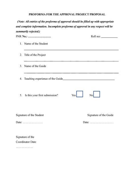 Project Dissertation Template Chapter To Chapter Proforma For The