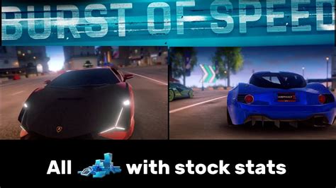 BURST OF SPEED Stock Stats References Asphalt 9 Switch YouTube