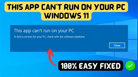 This App Can T Run On Your Pc Windows 11 Fix YouTube