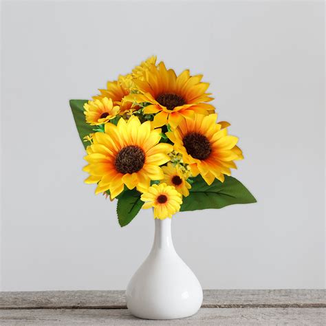 Alexda 13 Heads Artificial Sunflower Bouquet Silk Sunflower Wedding