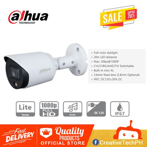 Dahua Full Color Cctv Camera Dh Hac Hfw1239t A Led Hfw1239tlm A Led