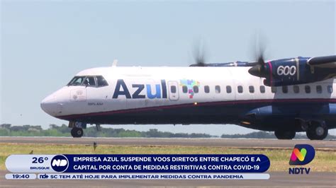 Empresa Azul suspende voos diretos entre Chapecó e a capital por conta