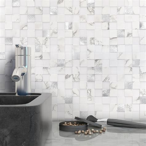 Benice Peel And Stick Backsplash For Kitchen Mosaic Tile Backsplash Adhesive Wall Tile Stickers