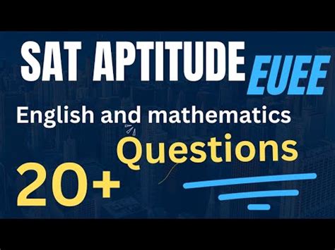 Sat Aptitude Question English And Mathematics Euee Entrance Exam