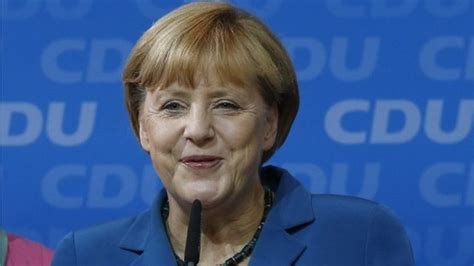 Angela Merkel Hails Superb Result After Exit Polls Bbc News