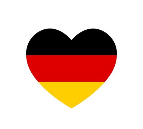 Deutscher Einheitstag Liebe Deutschland Symbol Herzform Ikonen Flagge