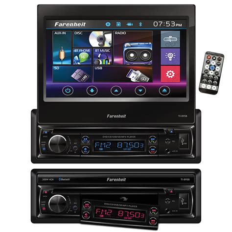 Farenheit Single Din 7 Flip Out Touchscreen With DVD BT TI895B