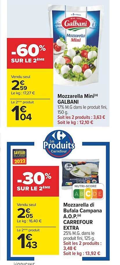 Promo Mozzarella Mini Galbani Mozzarella Di Bufala Campana A O P