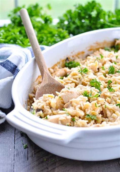 Dump And Bake Chicken And Rice Pilaf The Seasoned Mom