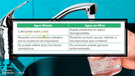 Caracteristicas Del Agua Filtrada Y Sin Filtrar Youtube