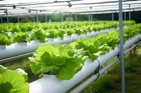 Premium Ai Image Hydroponic Lettuce Growing