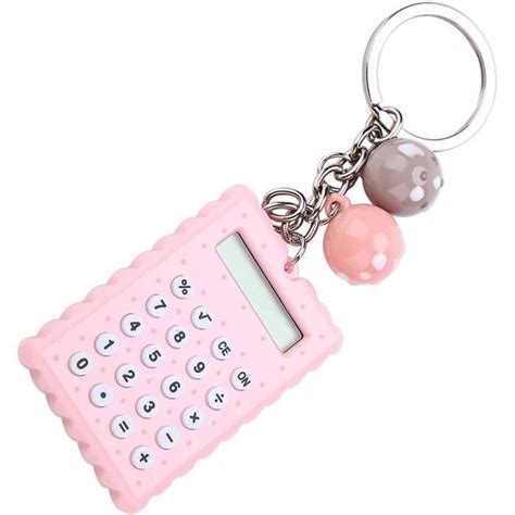 Mini Calculatrice De Porte Cl S De Style Biscuits Mignons Portables