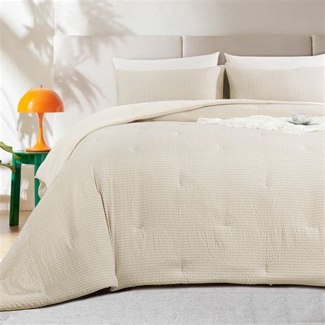 Hombys Piece Seersucker Oversized King Comforter Set X