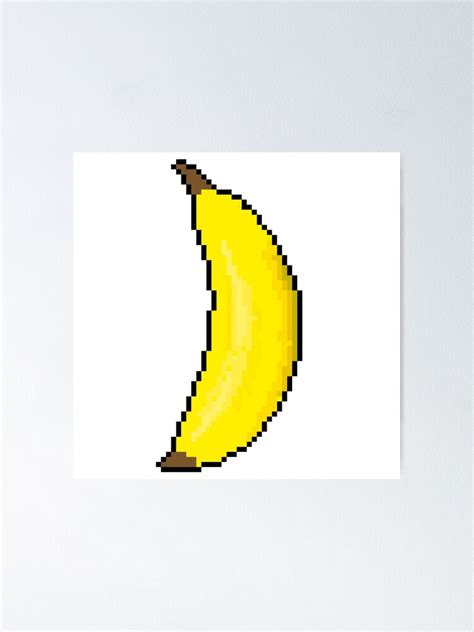 Banana Pixel Art Poster By Ertugruly Redbubble