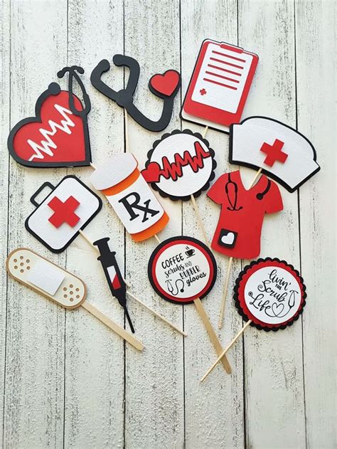 Nurse Cupcake Toppers Medical Cupcake Nurse Graduation Etsy Nursing