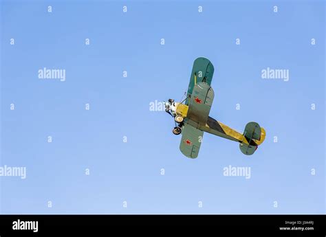 Samara Russia April 30 2017 Retro Russian Aeroplane Polikarpov Po