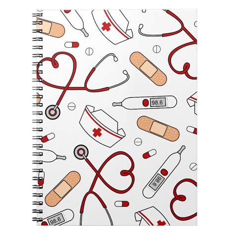 Nurse Notebooks Journals Zazzle Nurse Love Nurse School Book Covers