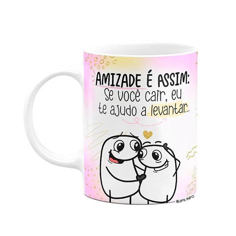 Caneca Flork Amigos Amizade Assim Fun Geek Store