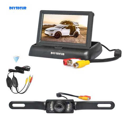 Diysecur Wireless Car Reversing Camera Kit Back Up Car Monitor Lcd