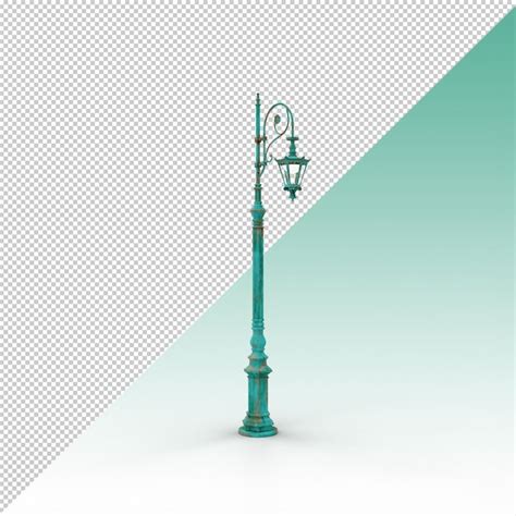 Premium PSD | Vintage street lamp isolated