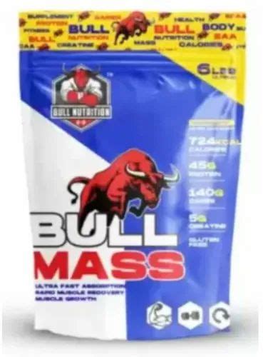 Bulls Nutrition Bull Mass Gainer Rapid Muscle Recovery And Muscle Growth 6lbs Strawberry At Rs