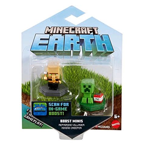 Mattel Minecraft Earth Boost Mini Figures 2 Pack Nfc Chip Toys Earth