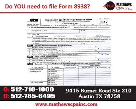 Do You Need To File Form 8938 “statement Of Specified Foreign