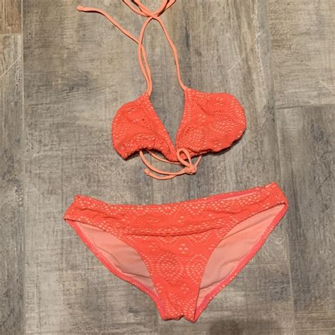 No Boundaries Orange Bikini Swim Suit Bottoms Depop