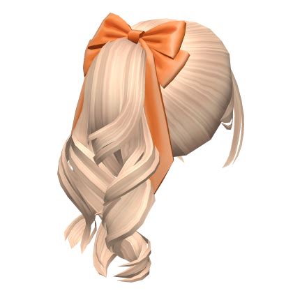 Soft Wavy Flowy Ponytail W Bow Blonde Roblox