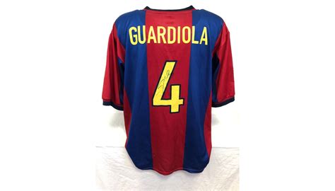 Guardiola S Official Barcelona Signed Shirt 1998 99 CharityStars