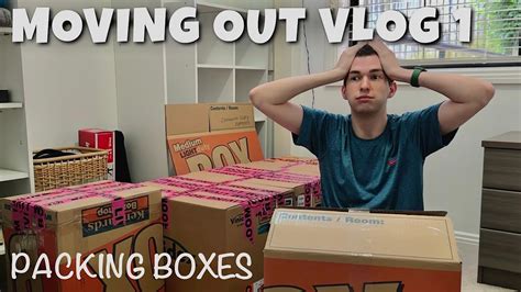 Moving Out Vlog 1 📦 Packing Up My Whole Room Youtube