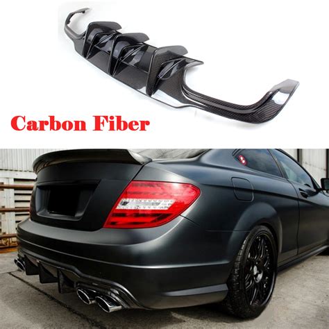 Rear Bumper Diffuser Lip For Mercedes Benz W C Amg Carbon