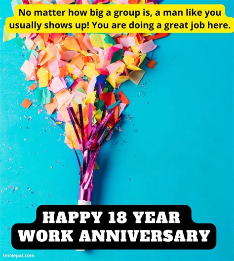 18 Year Work Anniversary Wishes And Congratulations Messages