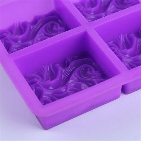 Diy Silicone Soap Mold 4 Cavities 3d Wave Clouds Shape Etsy